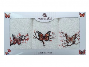 VLK 30x50 BASKILI 3'LÜ EL HAVLUSU